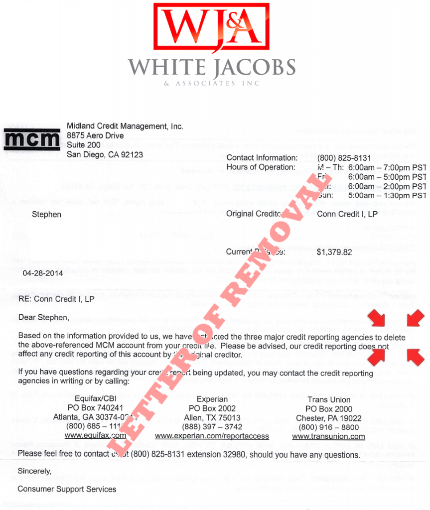 White, Jacobs & Associates results creditor responses 4.28.14