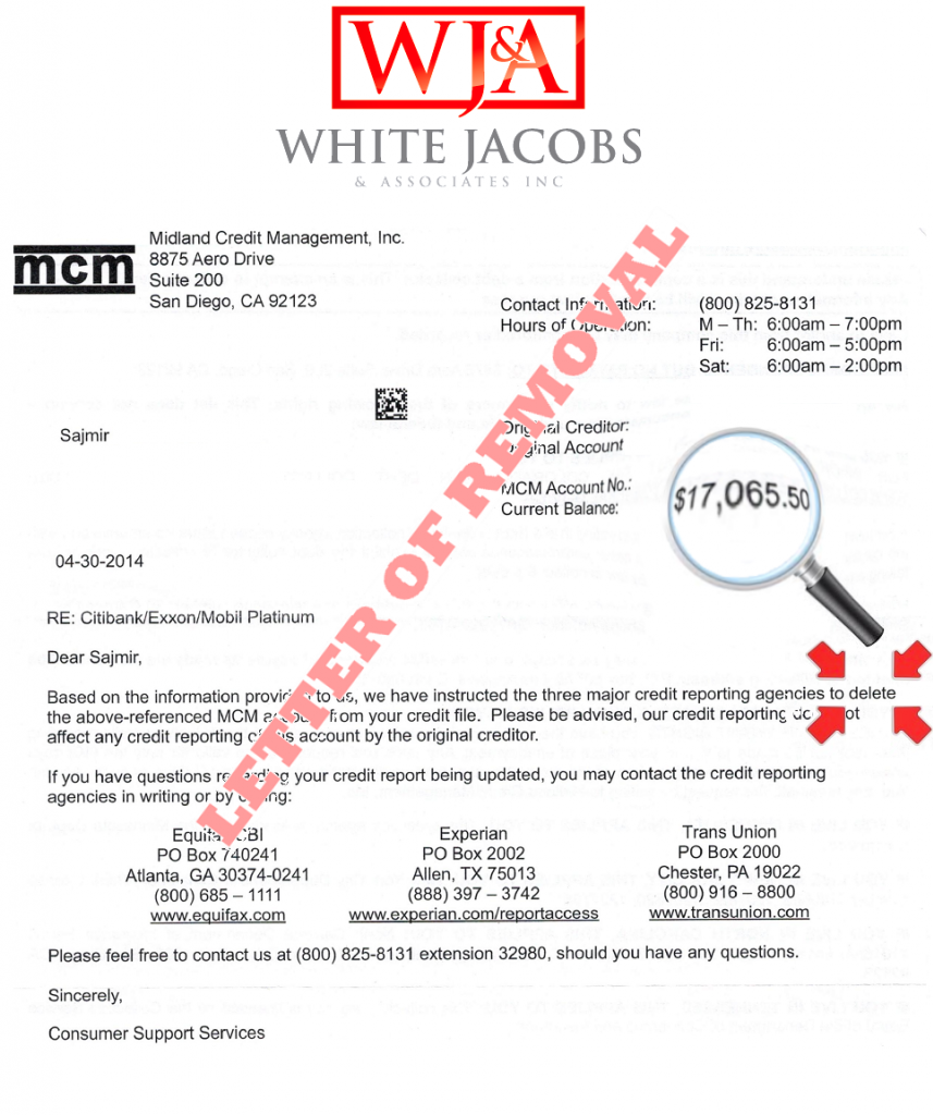 White, Jacobs and Associates creditor responses 4.30.14