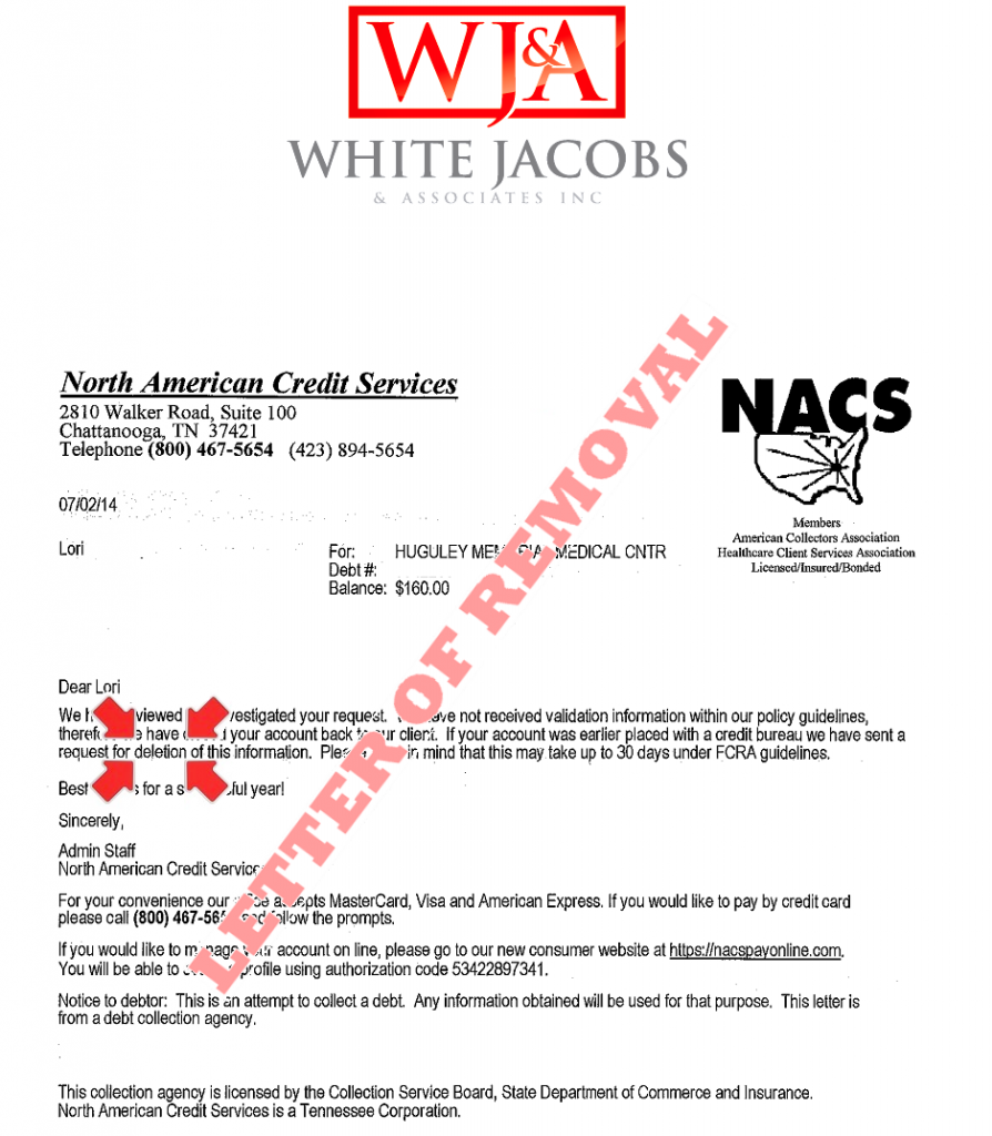  White, Jacobs & Associates creditor responses 7.2.14