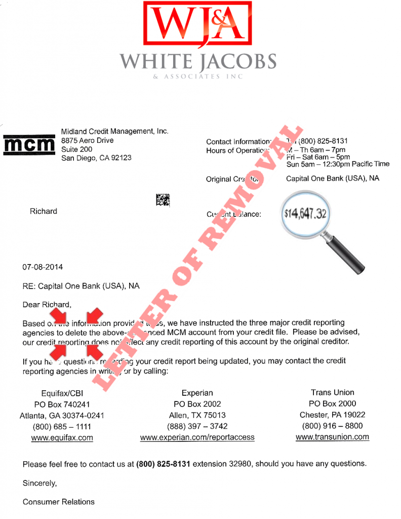 White, Jacobs & Associates creditor responses 7.8.14