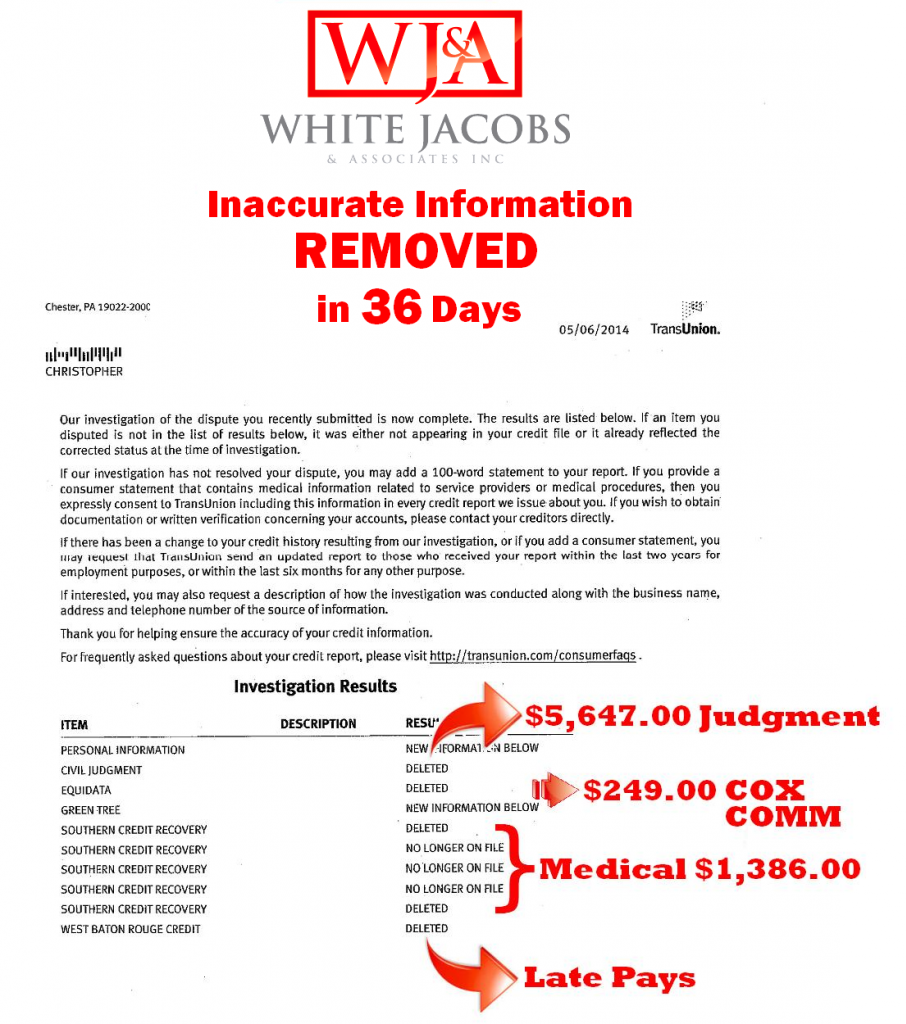 White, Jacobs & Associates bureau results 5.6.14