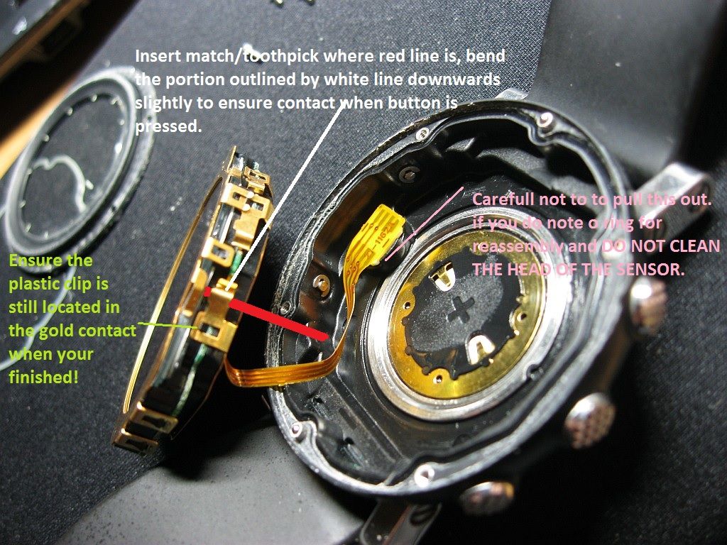 suunto core backlight problem