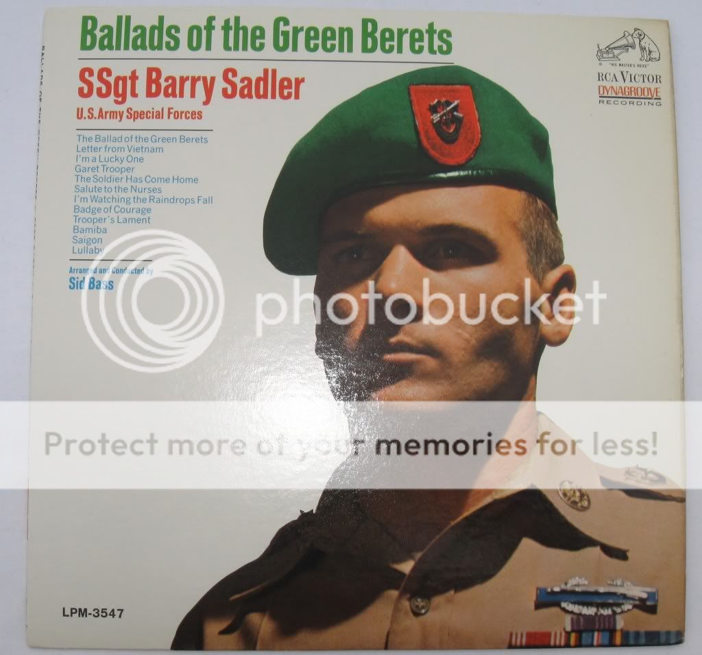 SGT BARRY SADLER LP BALLADS of The GREEN BERETS 1966  