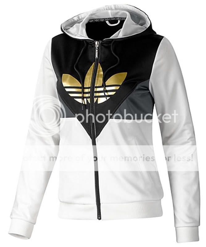 ADIDAS COLORADO DAMEN TT TRACKTOP KAPUZENJACKE ++ weiss/gold ++ 34,36