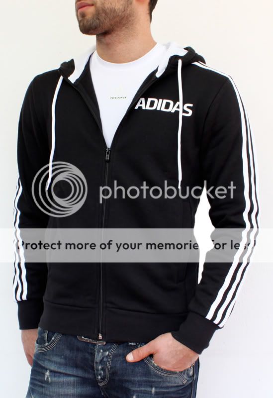 ADIDAS LIN FZ HOODY SWEATJACKE KAPUZENPULLOVER ++ SCHWARZ ++ S,M,L,XL