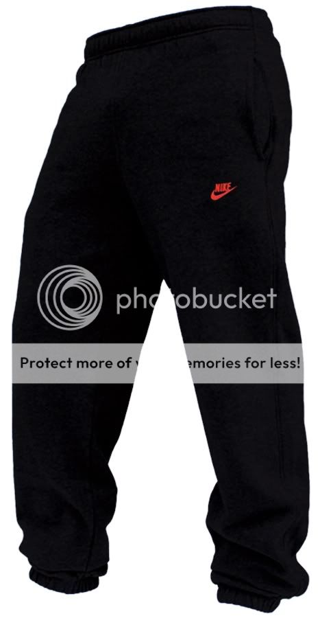 NIKE HOSE JOGGINGHOSE FREIZEITHOSE SWEATHOSE + schwarz rot + Gr. M 