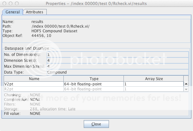 Dataset properties